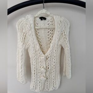 Sheri Bodell Cream Knit Sweater
